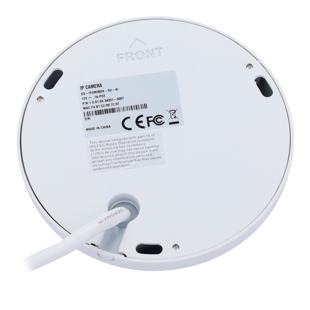 X-Security Fisheye WizMind - 5 Megapixel IP Camera - 1/2.7” Progressive CMOS - 1.4 mm Lens | - Inteligent Functions - Audio | Built-in microphone