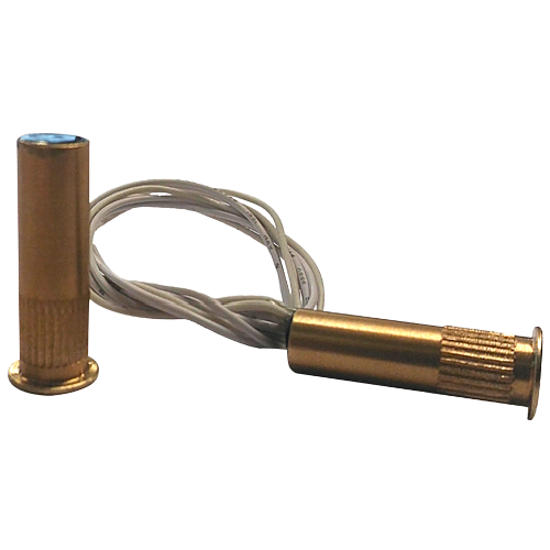 Contatto magnetico FDP - Appositamente progettato per essere incassato nel legno - Tecnologia Reed - Sistema di 4 fili - Copertura in rame - Adatto per esterni IP65 - Certificato grado 2 - Innowatt