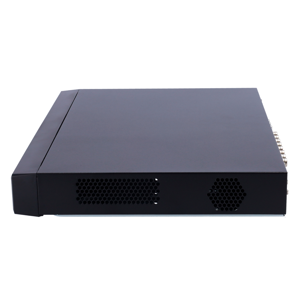 Videograbador 5n1 X-Security - 16 CH HDTVI/HDCVI/AHD/CVBS/Hasta 24CH IP (5Mpx) - 2 CH Reconocimiento facial | Protección perimetral. - Reconocimiento de 16 CH de personas y vehículos - Resolución de grabación 5M-N - Alarmas | Audio totalmente coaxial