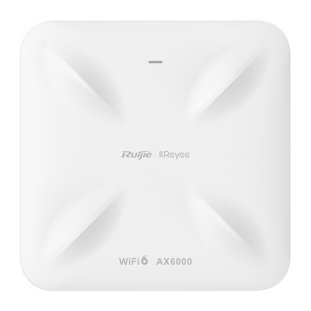 Reyee - AP Omnidirezionale Wi-Fi 6 ad Alta Densità - Frequenza 2.4 e 5 GHz  - Supporta 802.11a/b/g/n/ac/ax - Velocità di trasmissione fino a 6000 Mbps - Antenne MU-MIMO 4x4 in 2.4GHz, 4x4 in 5GHz