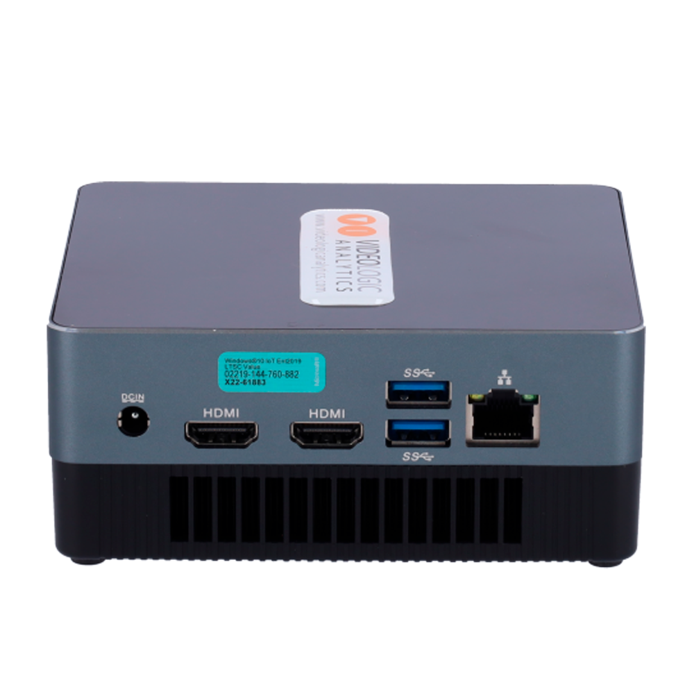 Servidor Videologic VLN-IA02 - Soporta hasta 4 canales AI - Disco duro SSD de 256GB - 2 licencias AI incluidas - Módulo de señal externo 4 entradas y 4 salidas - Resolución Max VGA