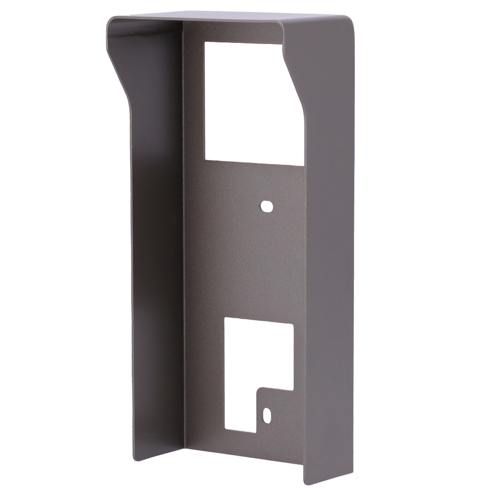Cubierta para videoportero - Específica para Uniview UV-OEU-201x-HMK-W - Medidas: 179 (Al) x 84 (An) x 50 (Fo) mm - Fabricada en aleación de aluminio - Visera para lluvia - Montaje en superficie