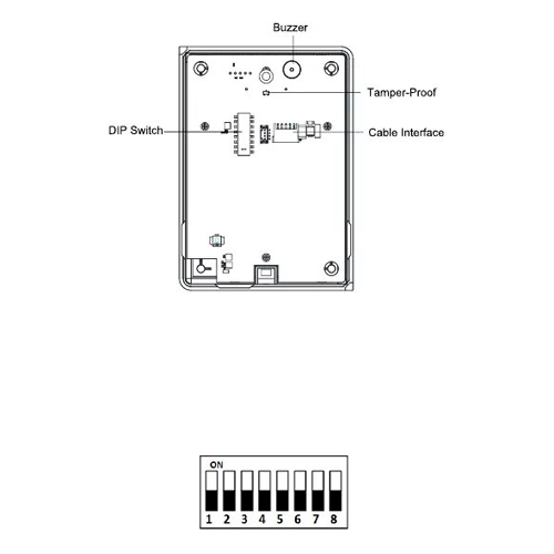Lector de acceso - Acceso mediante tarjeta MF DESFire - Indicador LED y acústico - Wiegand 26/34 | RS485 - Compatible con Safire - Apto para exterior IP65