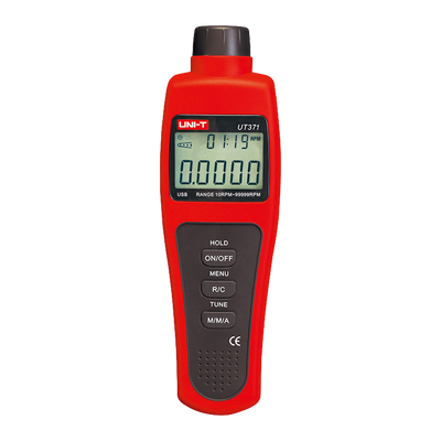 Tachimetro digitale portatile - Fino a 99999 RPM - Display LCD retroilluminato da 100000 conteggi - Valori Massimi, Minimi e Medi - Spegnimento automatico