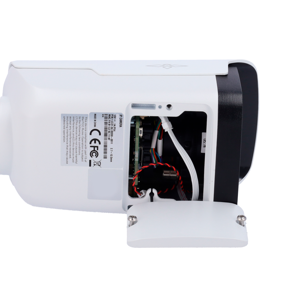 Cámara tipo bala IP X-Security - 8 megapíxeles (3840 × 2160) - Lente de 2,7–13,5 mm / LED Alcance de 60 m - WDR 120 dB | Micrófono incorporado - PoE | H.265+: funciones inteligentes