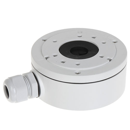 Scatola di giunzione - Per telecamere dome o bullet - Installazione a tetto o parete - Per esterni - Colore bianco - Pin cavo