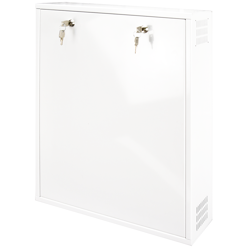 Box di sicurezza - Speciale per installazione a parete - Formato verticale - 2 chiavi e serrature - Ingressi per cablaggio - IP 20