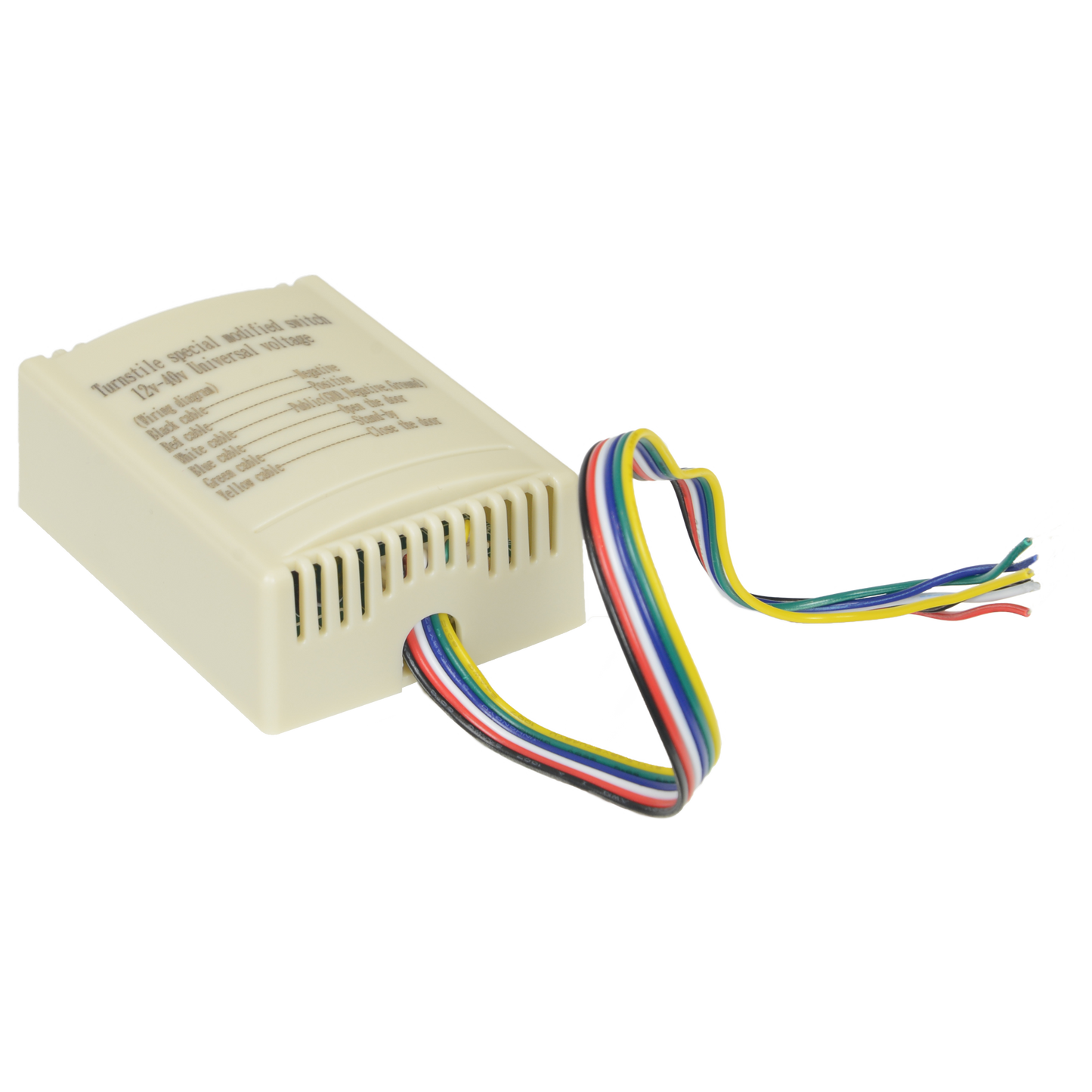 Relè wireless con telecomando per tornelli - 2 relè | Funzionamento NO / COM - Frequenza 433 MHz - Misure 55 x 75 x 25 mm - Cavo incluso - facile installazione
