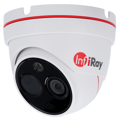 Telecamera termica IP InfiRay FD2 serie - Sensore termico VOx FPA 256x192 12μm | Ottica 3.2mm - Sensore visibile 1/2.8" CMOS | 5Mpx | Ottica 4mm - Sensibilità termica ≤40mK - Intervallo di misurazione della temperatura -20ºC~550º/±2ºC o ±2% - Rilevamento