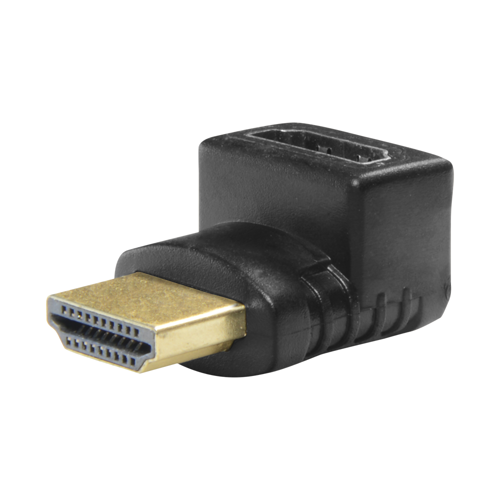 HDMI adapter - HDMI 1.3 - Angled 90° - HDMI type A male - HDMI type A female - Anti-corrosion connectors