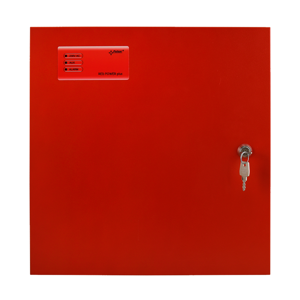 Fonte di alimentazione - Certificato EN54-4 - Corrente di uscita 4.2A - Massimo fino a 5A durante 5 minuti - Uscite ausiliarie di guasto - Capacità per 2 batterie da 12V 17Ah