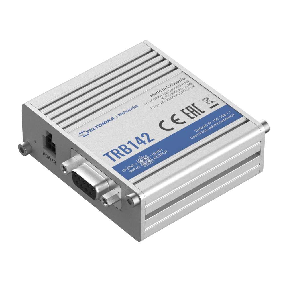 Teltonika Gateway 4G Industrial - 4G Cat 1 / 3G / 2G - Porta RS232 - Design compatto - Connettore Micro USB