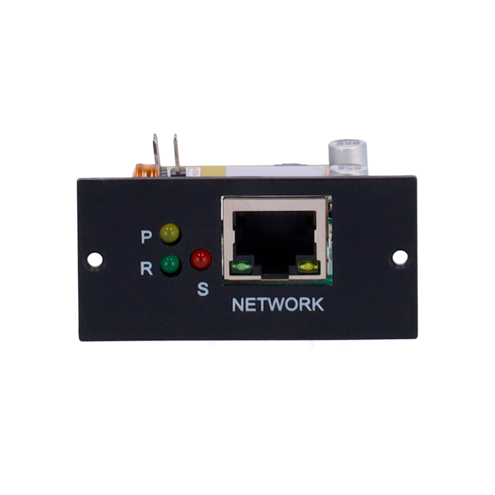 Scheda SNMP per il monitoraggio dell'UPS - Per l'installazione su slot UPS e connessione di rete - Compatibile con Windows, Mac, Linux - Gestione dell'UPS tramite HTTP, SNMP e TCP/IP - CPU ARM 300MHz 32-bit - 64M Byte SDRAM