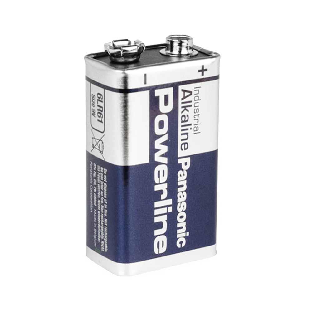 Panasonic - Pila PP3 / 6LR61 - Voltaggio 9.0 V - Alcalina - Capacità nominale 510 mAh - Compatibile con i prodotti a catalogo