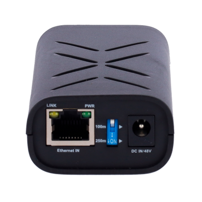 Inyector PoE dual - Entrada RJ45 10/100/1000 Mbps - Potencia total 60 W - Distancia máxima 100 m - PoE/PoE+ IEEE802.3af/at - Estabilizado y protegido