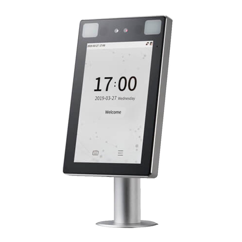 Controllo accessi e presenza per tornelli IP68 - Riconoscimento facciale, del palmo della mano, scheda EM e PIN - 30.000 volti | 1.000.000 registri - 8" IPS touch | TCP/IP, WiFi, RS485 e Wiegand - Soft. Accessi: ZKBioCV - Soft. Presenza: ZKBioTime8 | GoTi