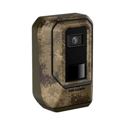 Hikvision - Telecamera Cube IP gamma Outdoor Fototrappola - Risoluzione 4 Megapixel (2688x1520) - Ottica 2.8mm | Rilevatore PIR | Microfono integrato - 2 batterie al litio 9.4 Ah | Basso consumo - Face Capture | IP66 | IR 15 m