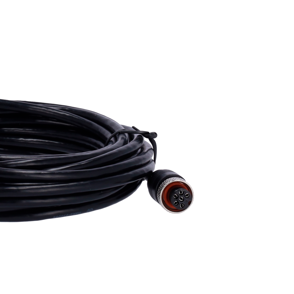 Streamax - IP PON Camera Cable - M12 Aviation Type Connector - 6 Pin - 5m Length - Male - Female