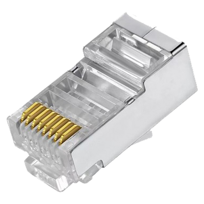 Connettori RJ45 pass-through - Per crimpare - Compatibile con il cavo FTP Cat 5E - Tipo EZ - 50 Pezzi -