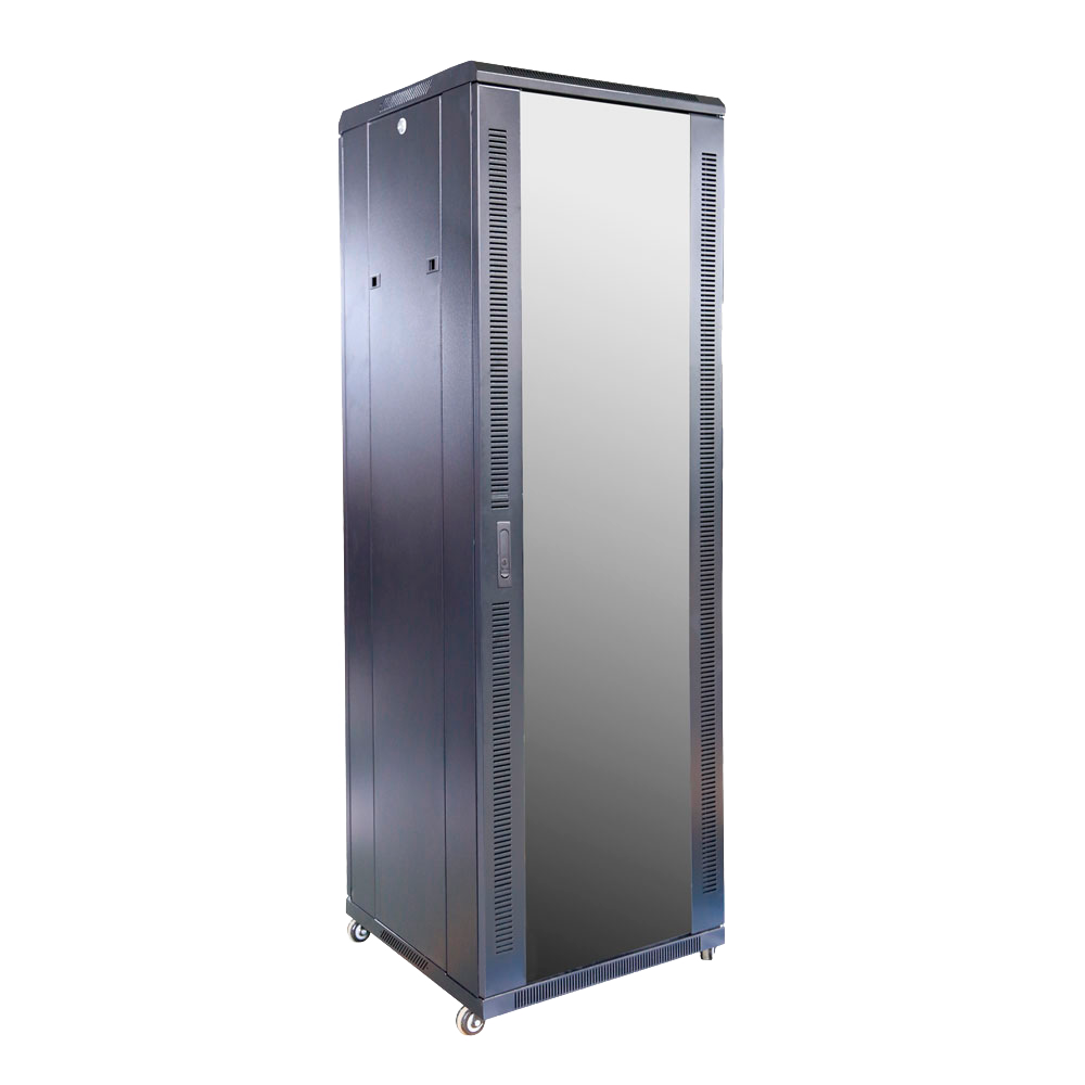 Armadio rack per pavimento - Fino a 37U rack da 19" - Fino a 800 Kg di carico - Con ventole e passacavi - 2 ventole, 2 vassoi e PDU 6 prese - Fornito assemblato