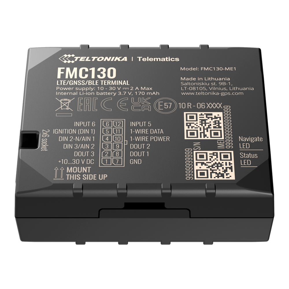 Advanced Vehicle Tracker - Internal wiring connection - Hidden installation under the dashboard - 4G, 3G, 2G and BLE for TK-EYE - Micro-SIM + eSIM - D/A inputs and outputs