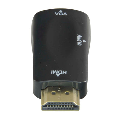Adattatore HDMI a VGA+Audio - Passivo, non necessita di alimentazione - Converte una uscita00 HDMI in VGA+Audio - Risoluzione 1080p/720p - Ingresso HDMI - Uscita VGA+Audio