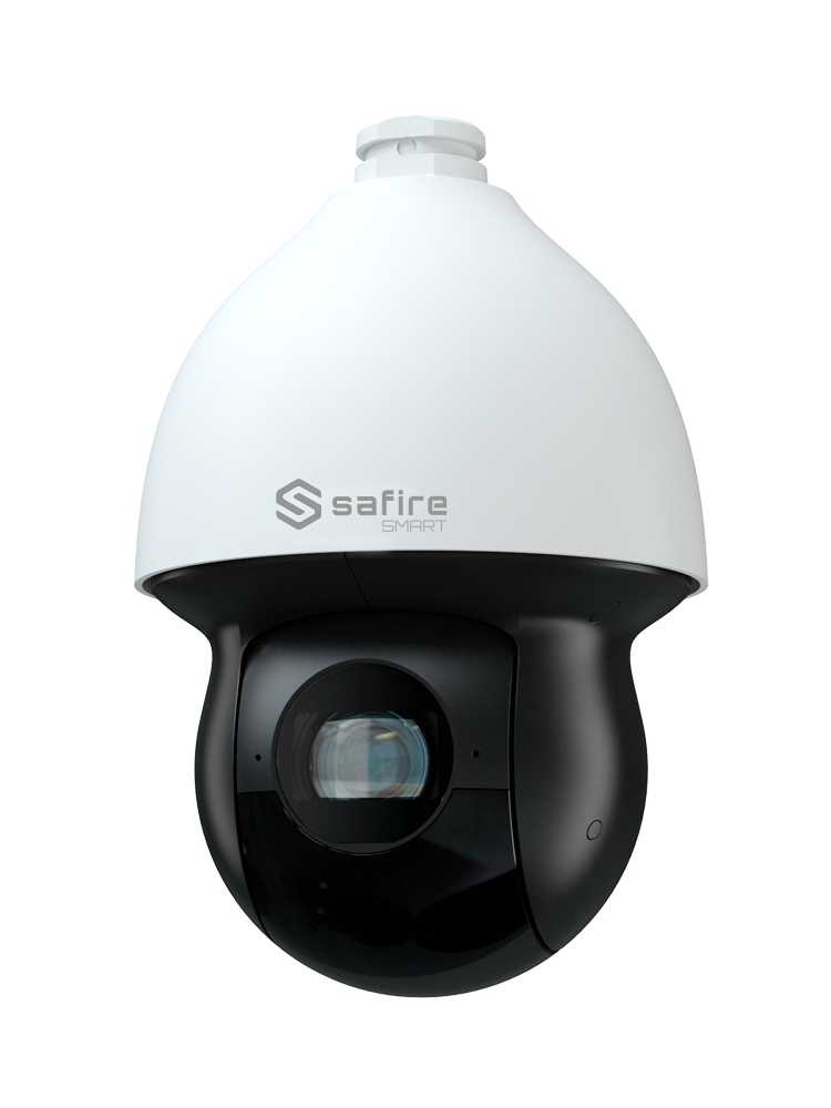 Safire Smart - Cámara IP PTZ con Inteligencia Artificial gama I1 - Resolución 4 Megapíxeles (2560x1440) - Zoom óptico 40x | IR 350m - Autotracking, persona y vehículo | Alarmas - Resistente al agua IP67 e IK10 | PoE+ (IEEE802.3at)