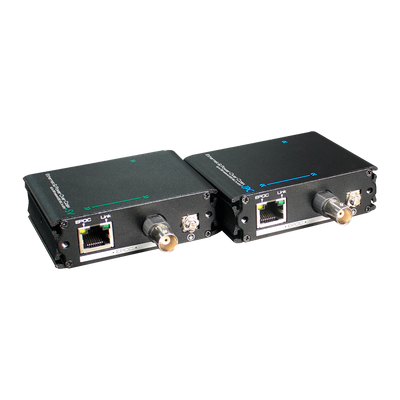 Cavo coassiale estensore IP | PoE - Passivo - Trasmettitore e ricevitore - Permette di transmettere 1 canale IP - Distanza massima 500 - Larghezza di banda fino a 100 Mbps