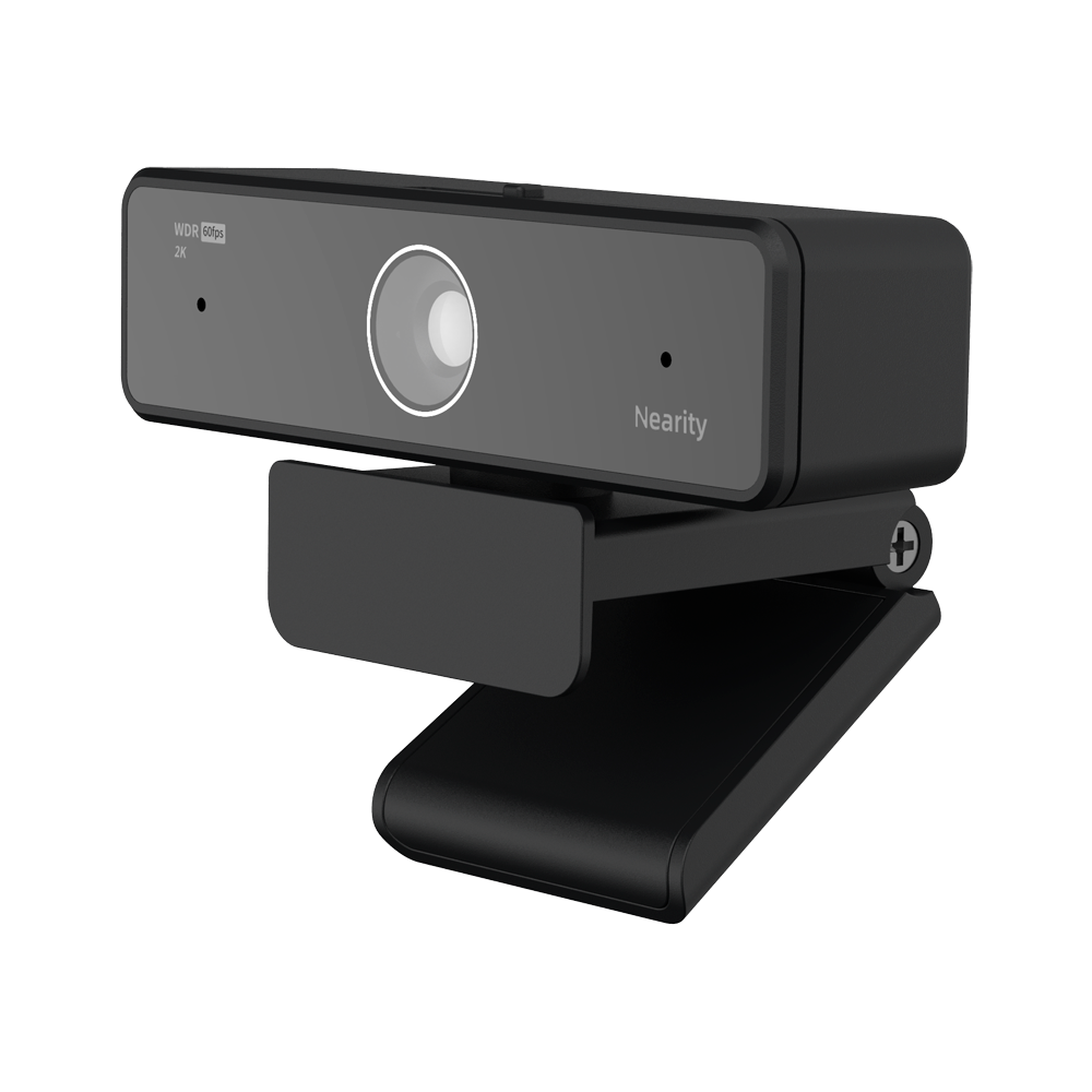 Nearity Webcam - 4 MP resolution - 90º viewing angle - Integrated dual microphone - USB 2.0 - Plug & Play