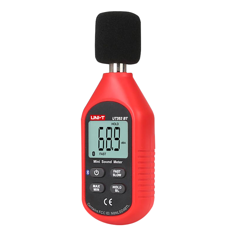 Misuratore di livello sonoro - Cattura il rumore fino a 130 dB con risposta rapida - Display LCD retroilluminato - Connettività tramite Bluetooth e APP - Design ergonomico, leggero con interfaccia intuitiva - Spegnimento automatico