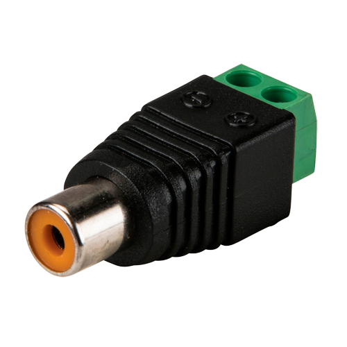 Connettore - RCA femmina - Uscita +/ da 2 terminali - 36 mm (Fo) - 13 mm (An) - 7 g