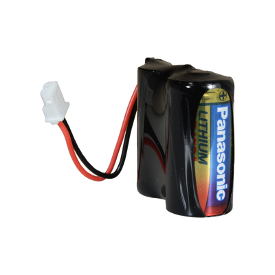 Panasonic - Pack di pile CR123A / CR17345 / 5018LC - Connettore Molex 5284 - Voltaggio 6 V / Litio - Capacità nominale 1400 mAh - Compatibile con rilevatori Visonic Next Cam PG2 e K9 PG2