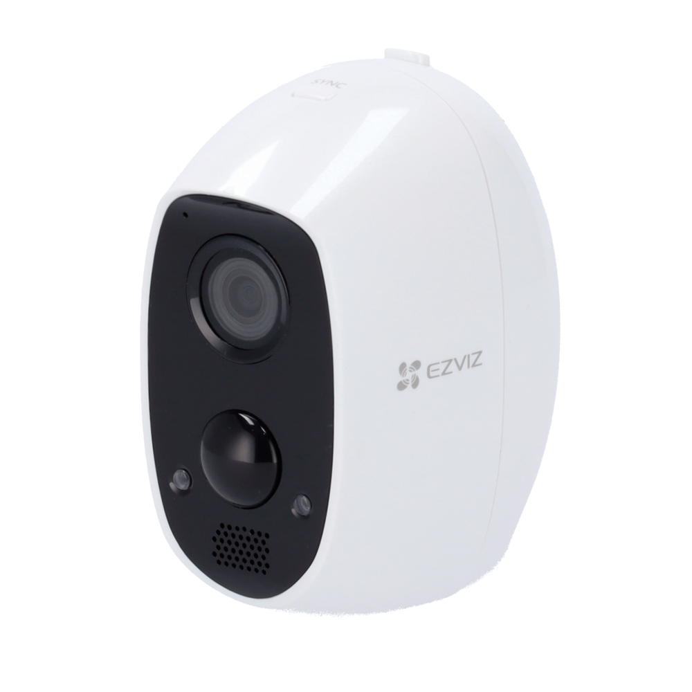 Telecamera IP Ezviz Wifi a batteria - Rilevatore PIR reale - 1080p / H.264+/ Lente 2.2 mm - IR Distanza 7.5 m - Audio direzionale / Slot SD - App Ezviz e connessione P2P