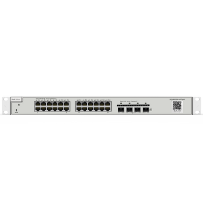 Reyee Switch Cloud Layer  2+ - 24 porte RJ45 Gigabit - 4 porte SFP+ 10 Gbps - Static LAG/DHCP Snooping/IGMP Snooping/Port Mirroring - VLAN/Port Isolation/STP/RSTP/ACL/QoS - Montaggio su rack
