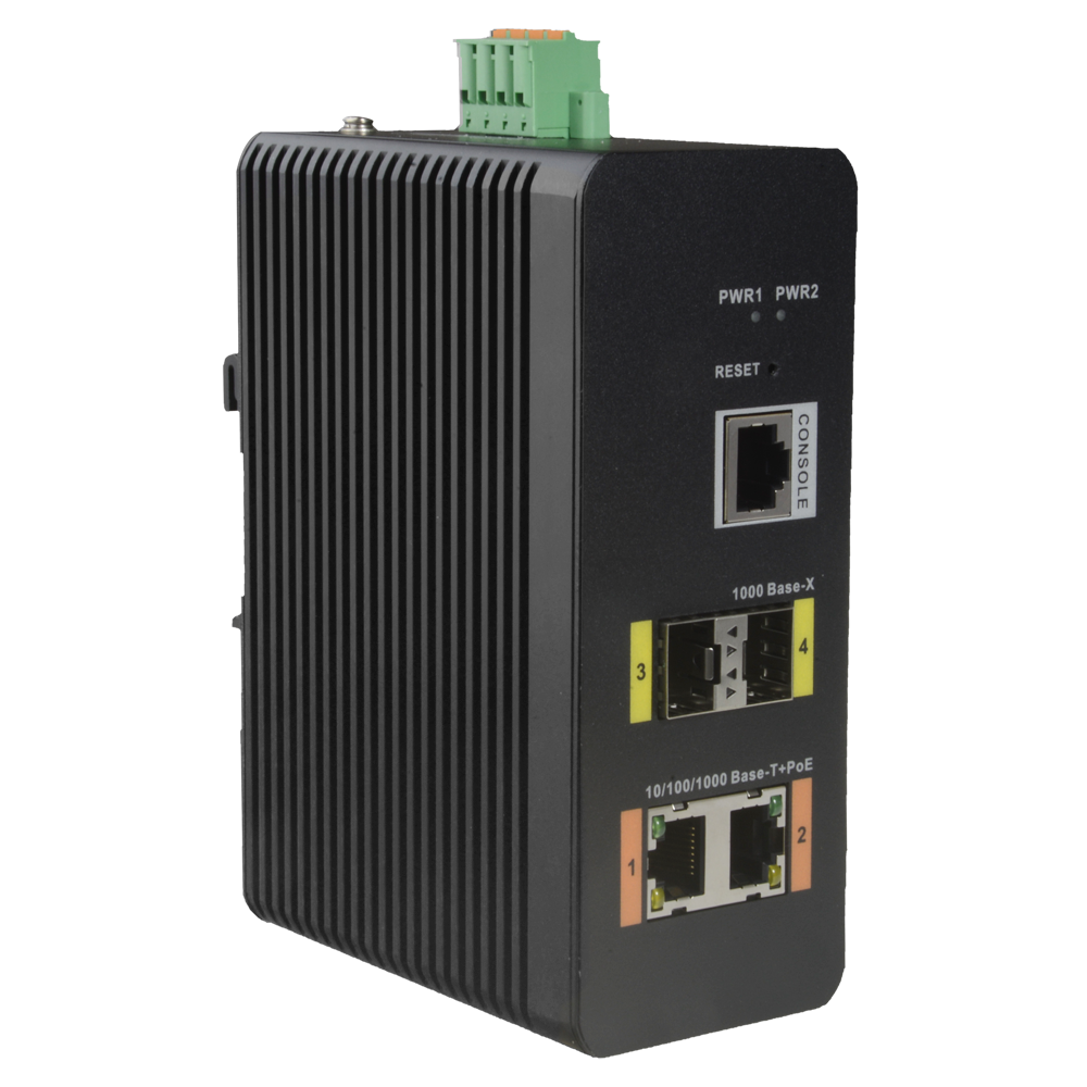 Switch HiPoE X-Security - 2 porte PoE (RJ45) + 2 porta Uplink (SFP) - Velocità 10/100/1000 Mbps - 2 Porte Hi-PoE / Consumo massimo 120W - VLAN/STP/RSTP/MSTP/ACL/QoS/802.1X - LACP/Static LAG/DHCP Snooping/DHCP Server