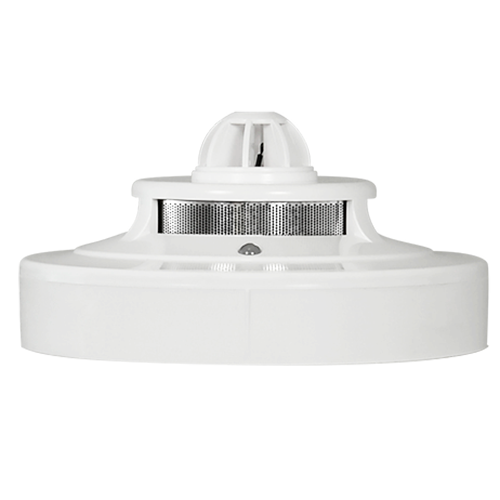 Rivelatore convenzionale ottico termico per incendi - Certificato EN54 parte 5-7 - Allarme a doppio LED per la visualizzazione da qualsiasi luogo - Realizzato in materiale ABS resistente al calore - Non include base - Base intercambiabile con tutta la gam