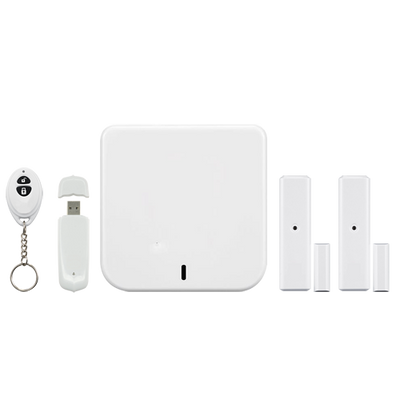 Kit di allarme domestico Home8 - Connessione a internet / IP Cloud - Invio di notifiche push all'app smartphone - Dimensione ridotta - Contatti magnetici wireless - Telecomando multifunzione