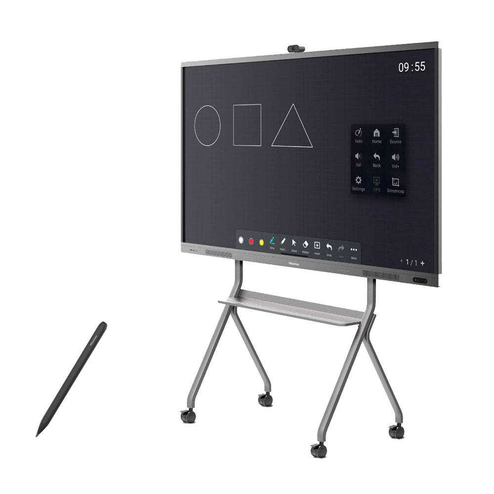 Monitor interattivo HISENSE 65" 4K - Trasmissione wireless - Risoluzione 3840x2160 - Ingressi HDMI, DP, OPS, LAN, USB, Type-C - Angolo di visione di 178° - Microfono e Altoparlanti integrati