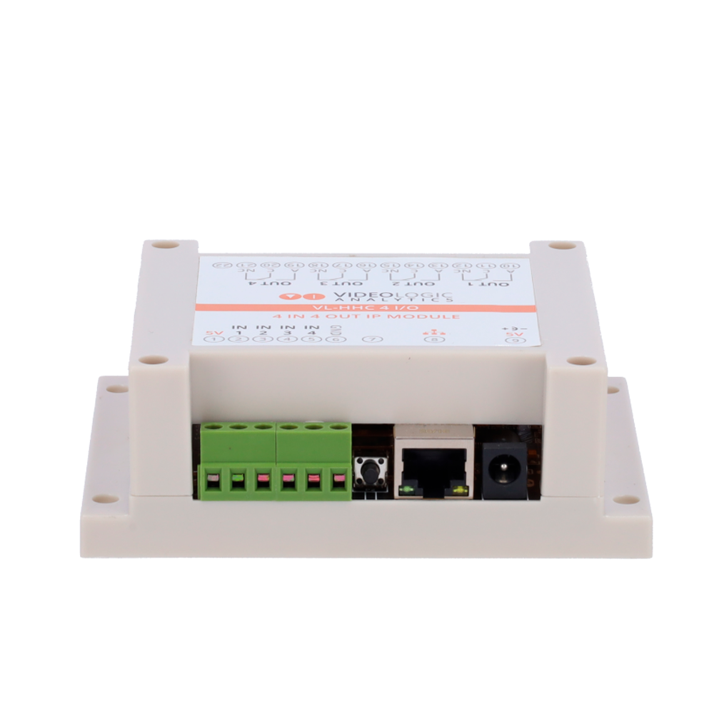Videologic modulo esterno 4 relè - Connessione IP - 4 uscite relè e 4 ingressi