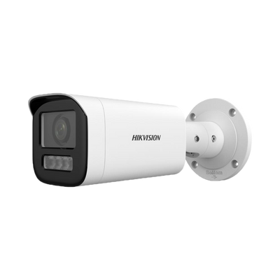 Hikvision - Cámara Bullet IP gama CORE - Resolución 6 Megapixel (3200x1800) - Lente varifocal motorizada 2.8~12 mm - Luz híbrida alcance 50 m | PoE | Micrófono - Detección de movimiento 2.0 | Impermeable IP67