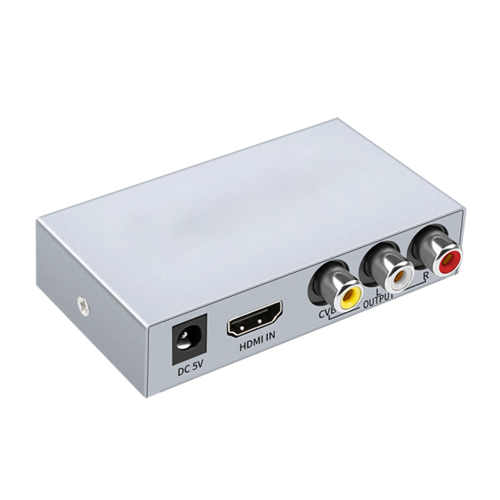 Convertitore HDMI a AV - 1 ingresso HDMI - 1 uscita AV - Risoluazione uscita PAL / NTSC - Risoluzione entrata video 1080p - Uscaita Audio stereo
