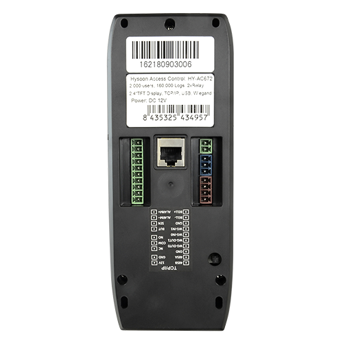 Control de acceso autónomo Hysoon - Huellas dactilares y teclado - 2.000 registros / 160.000 registros - TCP/IP, RS485 y Wiegand 26 - Controlador integrado - Software eTime gratuito