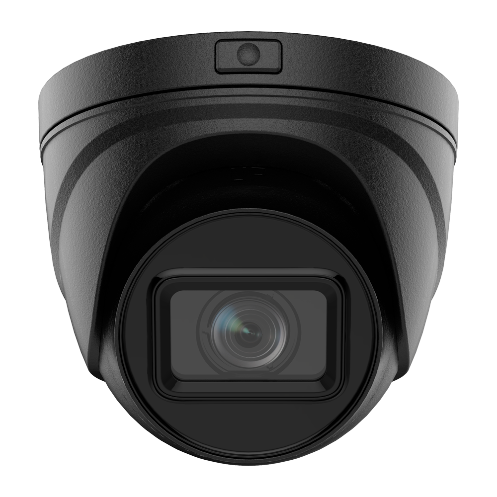 Cámara tipo torreta IP de 4 megapíxeles - Sensor CMOS de barrido progresivo de 1/3" - Lente motorizada varifocal de 2,8~12 mm - LED IR Alcance de 30 m - Compresión H.265+ - PoE IEEE802.3af