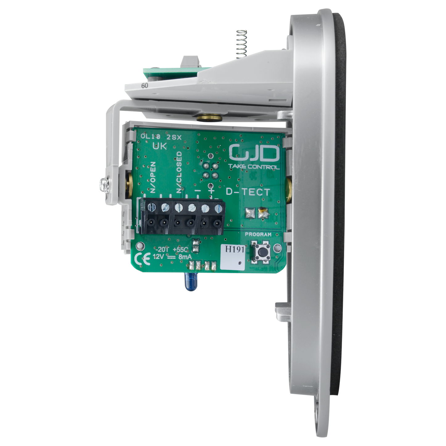 Rivelatore PIR per esterni GJD - PIR Volumétrico - Campo di rilevamento regolabile 10/20/30 m - Materiale di alta qualità - Alimentazione 9~15 VDC - Uso esterno