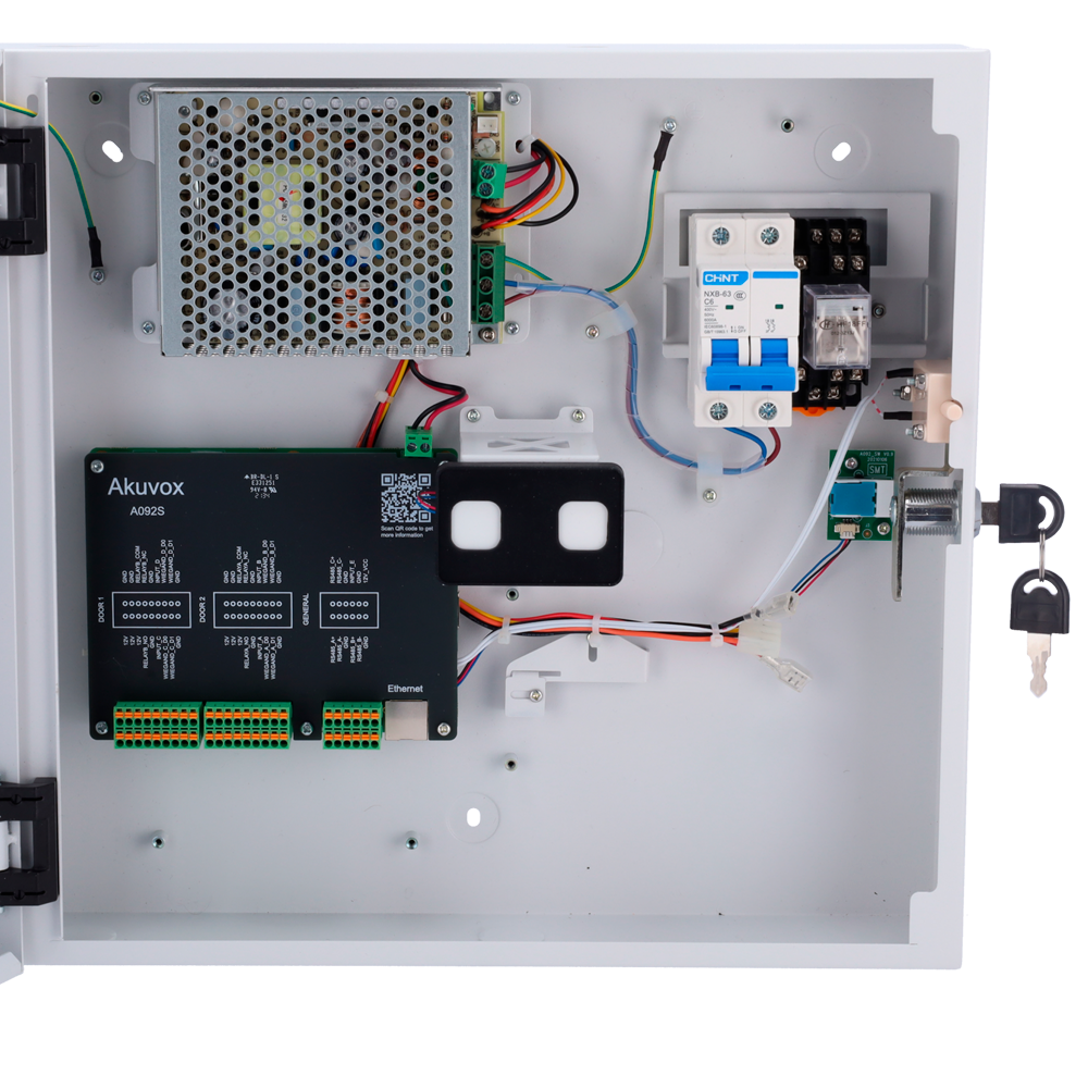 Controller di accessi RFID - Accesso per scheda - Comunicazione TCP/IP | RS485 - 4 entrate Wiegand e 3 RS485 - Uscita relè per due porte - Software Akuvox ACMS | Configurazione web
