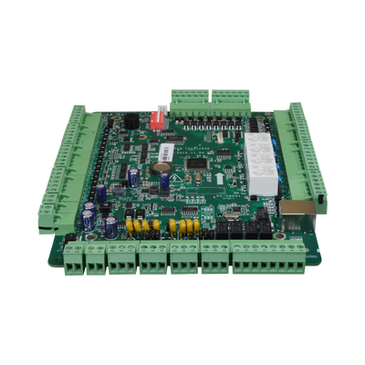 Controlador de Acceso Biométrico - Acceso por Huella Digital, Rostro, Tarjeta o Contraseña - Comunicación TCP/IP | eInicio | ISAPI | OSDP - 4 entradas Wiegand 26 y 8 RS485 - Salida de relé para cuatro puertos - Software Safire Control Center