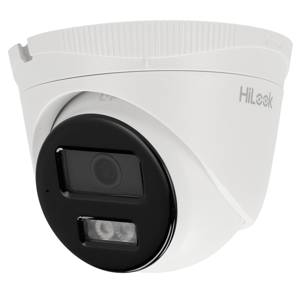 HiLook - Telecamera Turret IP - Risoluzione 8 Megapixel (3840x2160) - Ottica 2.8 mm | Microfono integrato - Luce ibrida 30 m | PoE IEEE802.3af - Rilevamento del movimento 2.0 | IP67