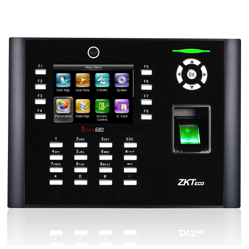 Detección de asistencia con cámara - Huellas dactilares, tarjetas EM y MF y PIN - 8.000 huellas | 200.000 registros - TCP/IP, RS485 y USB - Teclas para función de presencia - Software ZKBioTime 8 2 dispositivos incluidos