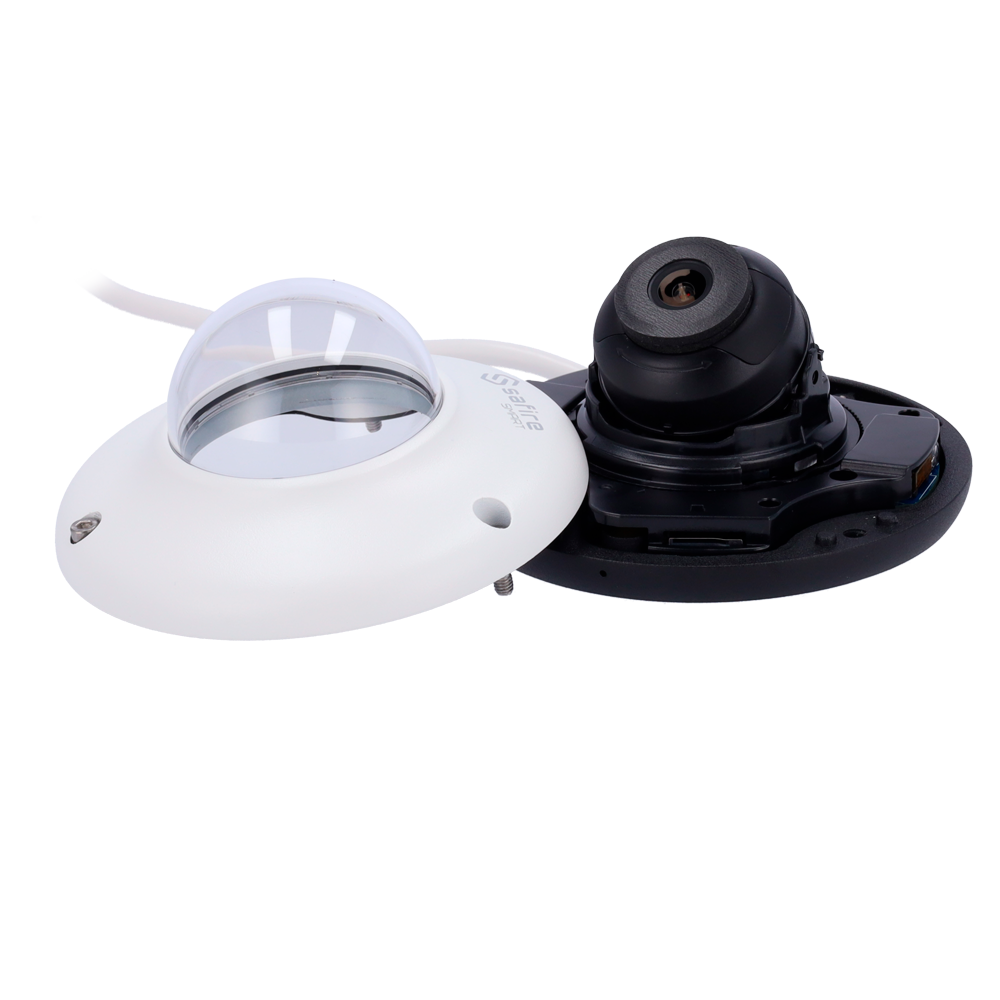 Safire Smart - Cámara Domo IP avanzada gama I1 - Resolución 4 Megapíxeles (2592x1520) - Lente 2,8 mm | Audio | IR 20m - IA avanzada: perímetro, rostro, conteo, metadatos - Resistente al agua IP66 | PoE (IEEE802.3af)