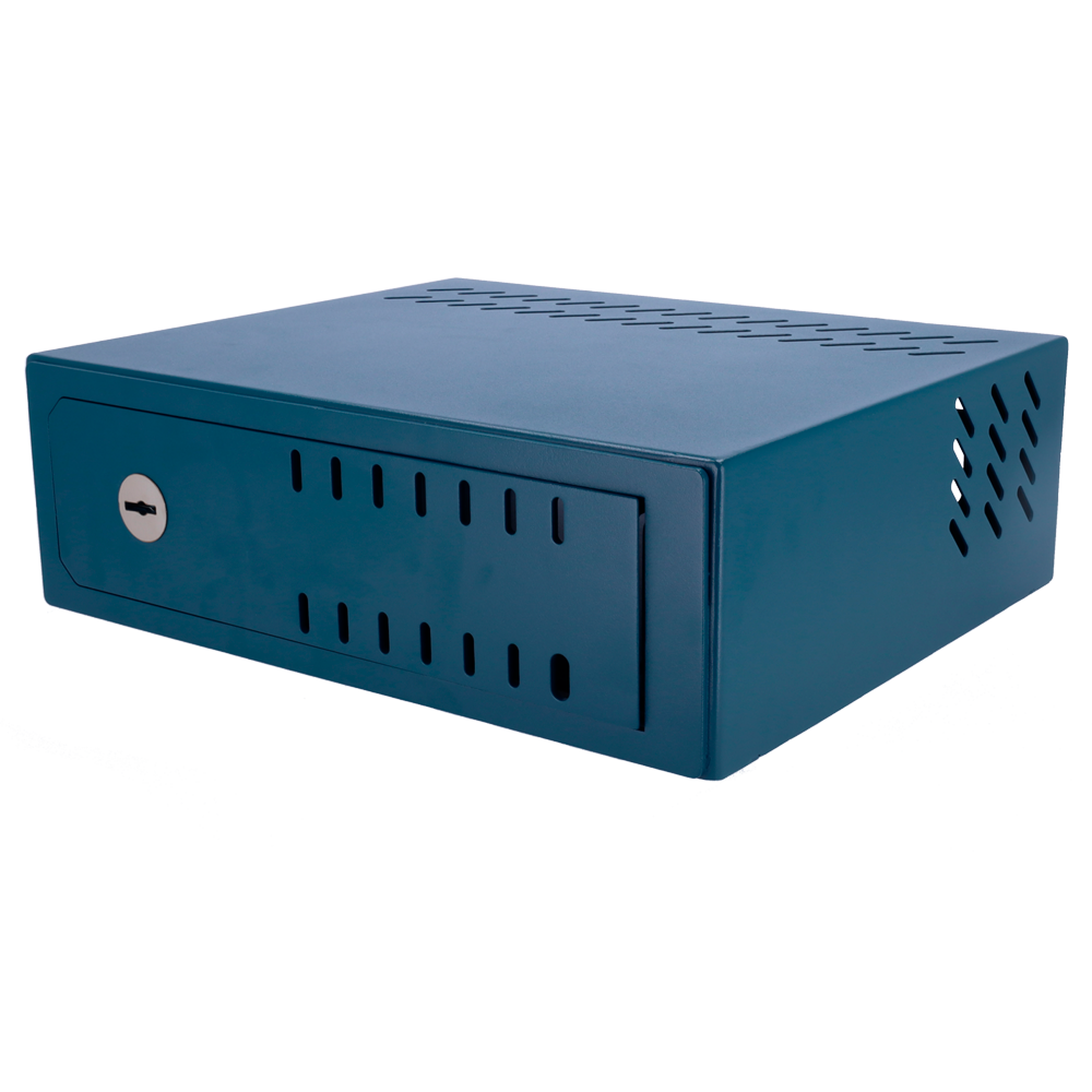 Safe for DVR - Specific for CCTV - For 1U rack DVR - Mechanical lock - With ventilation and cable glands - Quality and resistance